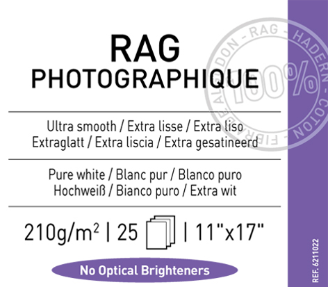Rag Photographique 210 gsm - 11" x 17"