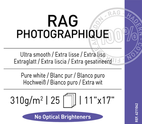 Rag Photographique 310 gsm - 11" x 17"
