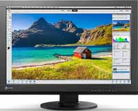 Eizo Professional Photo Color Kit 24" Wide Screen Wide Color Gamut LED  Backlit Black Monitor