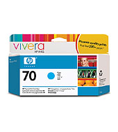 HP 70 Cyan Vivera Ink Cartridge for Z2100 Only