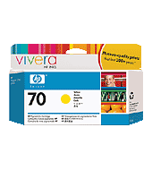 HP 70 Yellow Vivera Ink Cartridge for Z2100/Z3100/Z3200