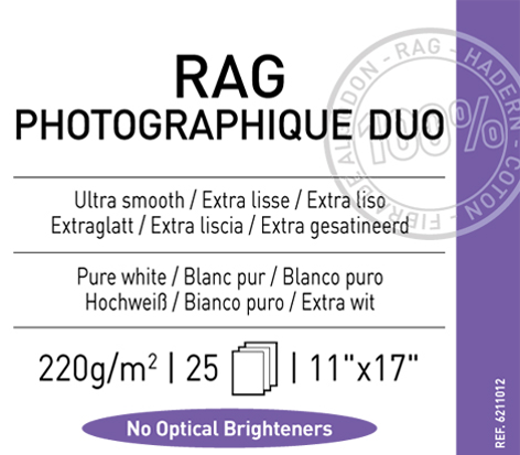 Rag  Photographique Duo  220 gsm - 11" x 17"