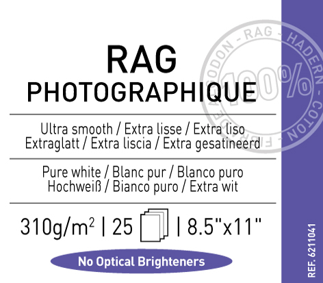 Rag Photographique 310 gsm - 8.5" x 11"