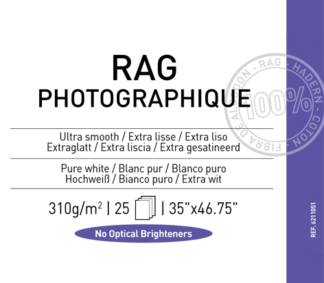 Rag Photographique 310 gsm - 35" x 46.75"